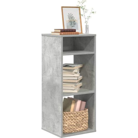 Bücherregal Betongrau 34x31x80 cm Holzwerkstoff