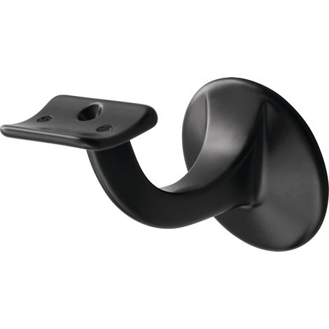 Supporto per corrimano 3501 alluminio con rivestimento nero, piastra a parete D 56 mm