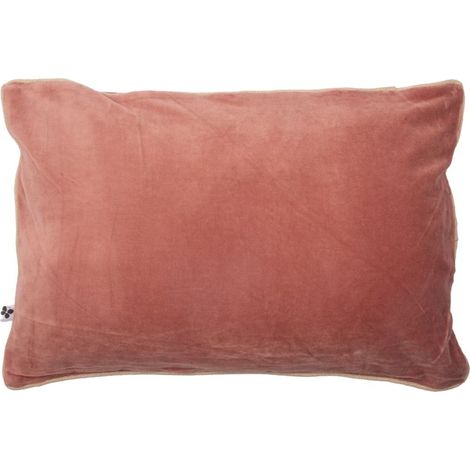 Coussin déhoussable finition galon 40 x 60 cm "César" Velours de Coton l'Effet Papillon - César Terracotta - (1/3)