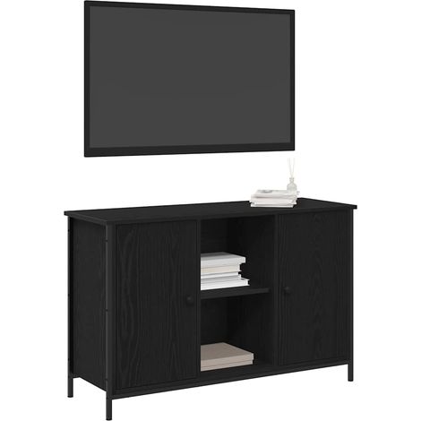 Maison Exclusive - Set mobile TV Rovere Nero 101 x 35 x 65 cm Legno multistrato