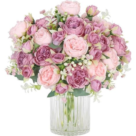 Lot de 2 Bouquets de Pivoines