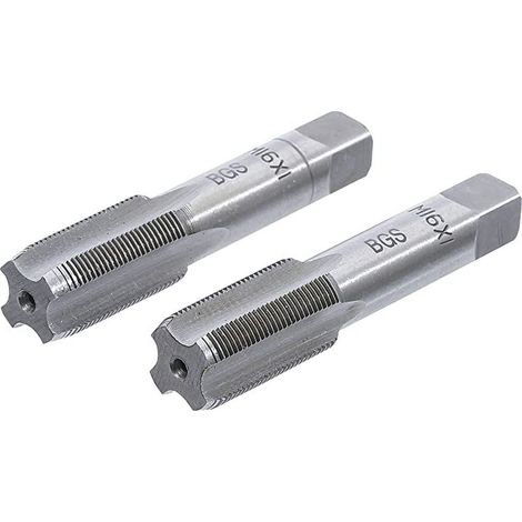 Bgs Technic – Jeu de 2 tarauds M16 x 1.00 mm – Acier à outils GCr15 – Taraud ébaucheur et finisseur – Pour filetage précis