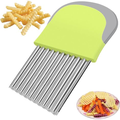 Kartoffelschneider aus Edelstahl – Multifunktionaler Gemüseschneider für Pommes frites, Salate und andere kulinarische Zubereitungen  Vielseitiges Küchenutensil