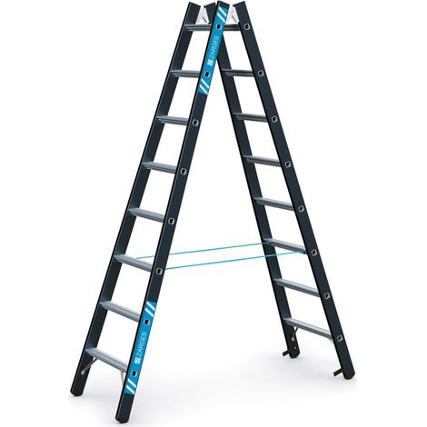 Zarges SL Doppelleiter Megastep B 2x8 Stufen (1/5)