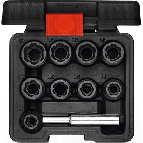 Gedore RED 3300034 Ausdreher-Satz 1/2" 10-teilig