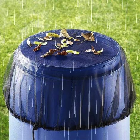 Netz für Wassertank, Schutznetz mit Kordelzug, für alle Tankmodelle bis 80 cm Durchmesser, 100 % Polyester, ø95 cm, Schwarz