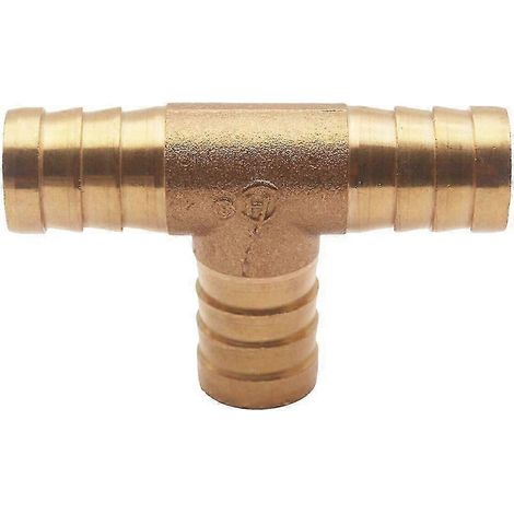Raccord cannelé en laiton 3/4", té en T à 3 voies (1/4)