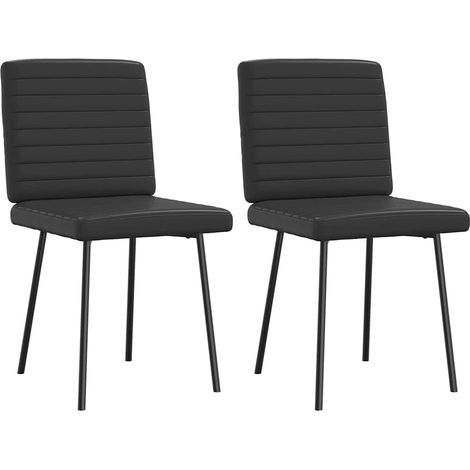 vidaXL Sedie da Pranzo 2 pz Nere in Similpelle (1/5)