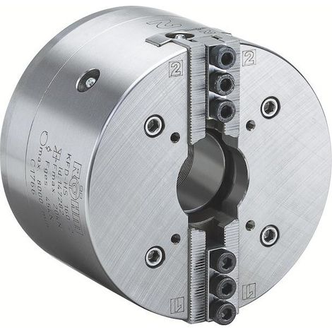 Röhm mandrin à serrage forcé KFD-HS 250, 2 mors, denture pointue 90°, logement de centrage cylindrique 220 - 148036 (1/4)