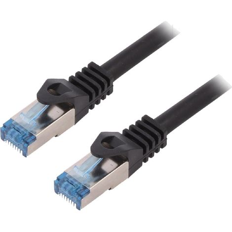 Cable reseau RJ45 male S-FTP Cat 6a noir- 5m