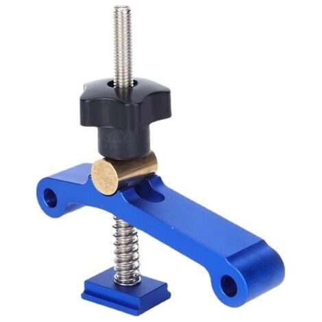 Aluminium-T-Halteklemmen, 6-3/8 Zoll lang x 1-1/4 Zoll Breite, Holzbearbeitung und Klemmen – hochfeste 6063-Aluminiumlegierung – fein sandgestrahlt eloxiert – Farbe (1/4)