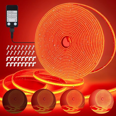 Ruban LED Exterieur Flux 10M 3200 LED Rouge IP67 Étanche Dimmable Extérieur Bande Lumineuse Autocollante pour Jardin, Balcon, Cuisine, Intérieur, Salon (1/5)