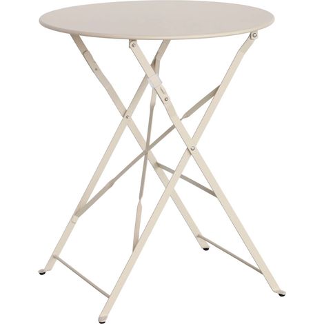 sweeek - Klappbarer Bistro-Gartentisch aus Stahl Ø 60 cm, 2 Personen