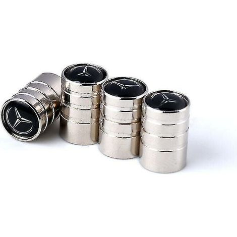 Bouchon de Valve de Pneu de Voiture Bouchon de Valve approprié Bouchon de Valve de Pneu en métal (Mercedes-Benz, 8 Packs)