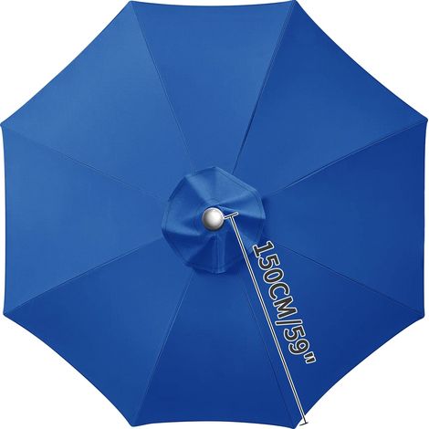 Auvent de parapluie, polyester durable, évent pour la stabilité, Bleu 8Ribs 3M (1/2)