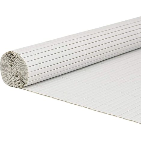 Clôture de jardin double face blanche 1,8 x 5 m PVC vidaXL