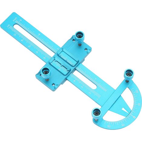 Outil de mesure d'amortisseurs pour voitures RC, en alliage d'aluminium, réglable, robuste et durable (bleu). (1/5)