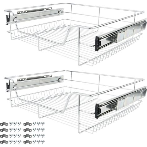 AREBOS Cassetto telescopico Cassetto cucina Cassetto appendiabiti 60 cm