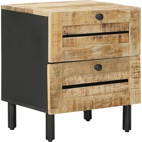 Bedside Table Natural 40 x 33 x 46 cm Solid Mango Wood vidaXL (1/5)