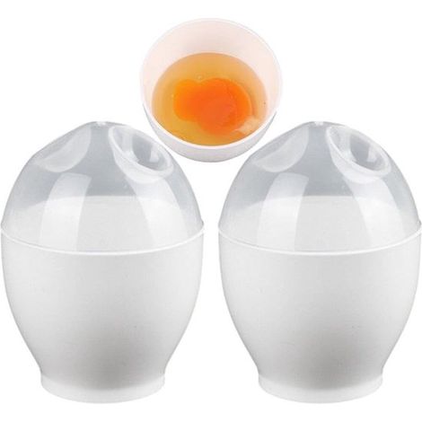 Eierkocher für die Mikrowelle – 2er-Set – Für perfekt gekochte, weichgekochte und pochierte Eier