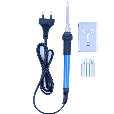 Soldering Iron Kit with Temperature Adjustable Electric Soldering Iron Pen, Electronic Soldering Tool 60W/220V, Soldering Iron Holder 5pcs Soldering Tips (1/5)