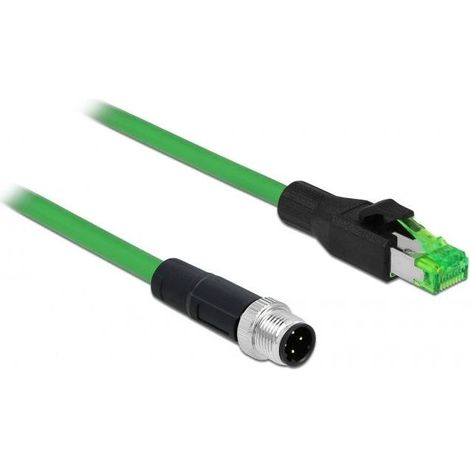 Delock 85438 RJ45 / M12 Câble réseau, câble patch SF/UTP 2.00 m vert 1 pc(s) Y409123 (1/4)