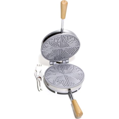 Biscottiera Elettrica Stampo Macchina per Ferratelle Cialde Waffel 600W (1/3)