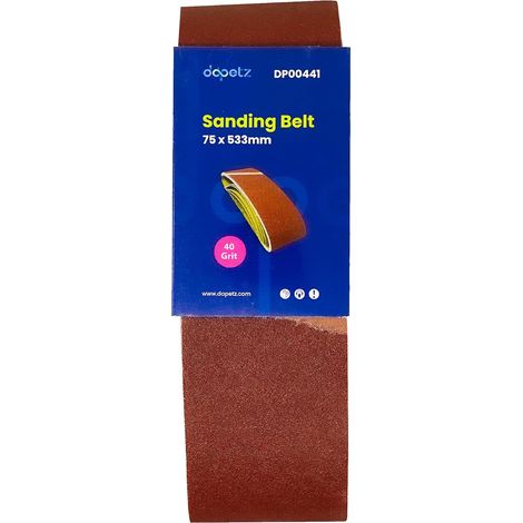 Dapetz ® Sanding Belt 75mm x 533mm to Fit Black & Decker KA88 Belt Sander, Aluminuim Oxide 40 Grit Sander Belts for Grinding, Polishing, Sharpening and Derusting (5 Pieces) (1/5)