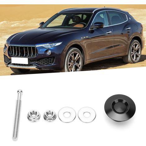 Goupilles de capot universelles à bouton-poussoir de 30 mm / 1,2 po à dégagement rapide pour voiture, noires (1/4)