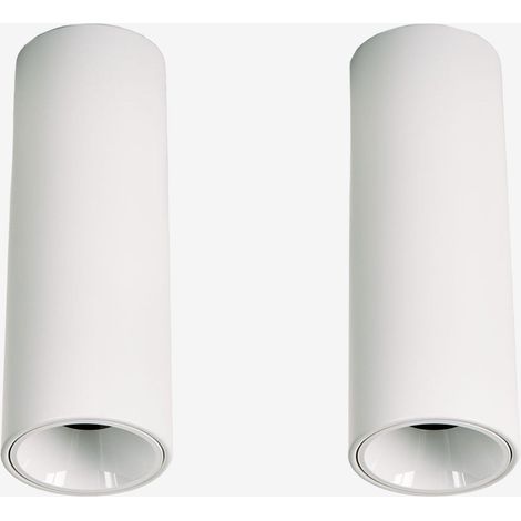 Pack de 2 appliques de plafond LED de surface ronds Ø4 cm en aluminium Luisiana SKLUM Blanc (1/5)