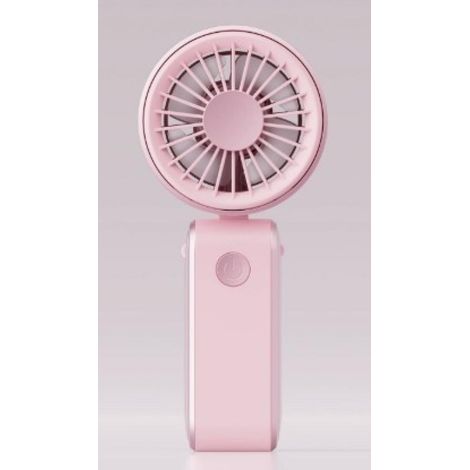 Ventilador plegable portátil con 3 velocidades, apto para usar en casa, en la oficina y al aire libre, puerto de carga USB-C (rosa). (1/5)