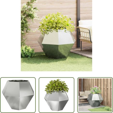 Jardinier en acier - Jardinière Argent 100 x 100 x 80 cm Acier galvanisé (1/5)