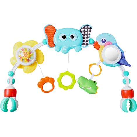 Poussette Bebe Jouet Fille 6 in 1 Arche Eveil Bebe avec Jouet Sensoriel Bebe pour Développer Les Capacités Motrices Mobile Lit Bébé (1/4)