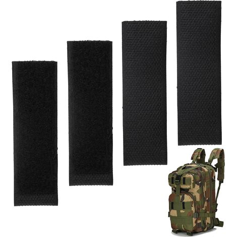 4 Pièces 18 x 2.5 cm Adaptateur Molle Crochets Panneau Molle pour Badges (1/5)