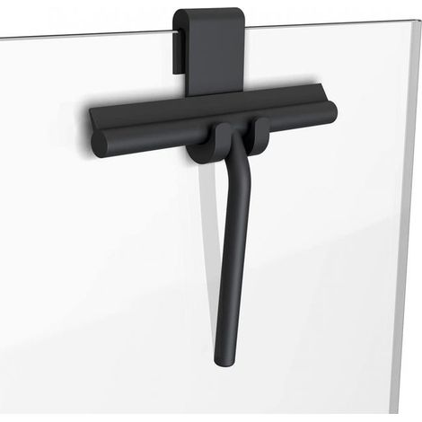 Duschabzieher, Fensterabzieher mit Haken, schwarz (1/5)