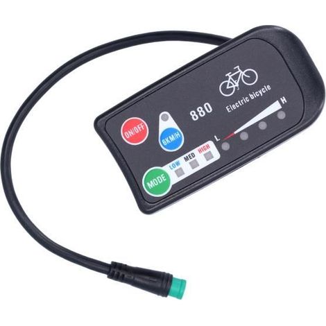 KIMISS Affichage pour KT-LED880 Affichage pour KT‑LED880 de Vélo Électrique Indicateur d'Affichage de Vélo Électrique 36V 48V (1/4)
