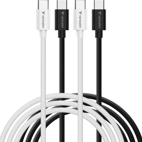Verbatim 32391 câble USB USB 2.0 1 m USB C 0,48 Gbit/s 60 W Noir, Blanc