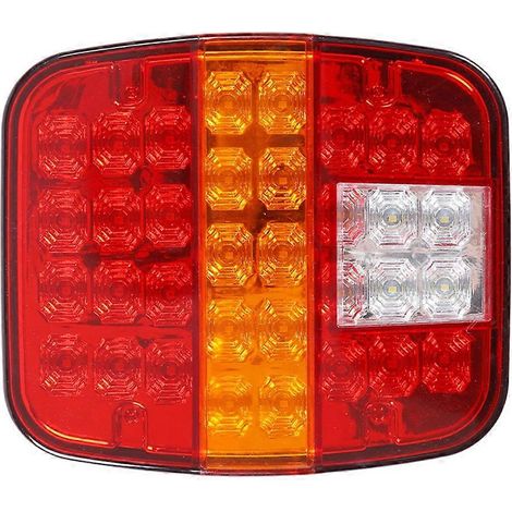 Hintere Brems-, Stopp-, Blink- und Kennzeichenbeleuchtung für LKW, Anhänger, Bus, Transporter, kompatibel mit Ford, Jeep Wrangler CJ, YJ und JK (12V/24V). (1/5)