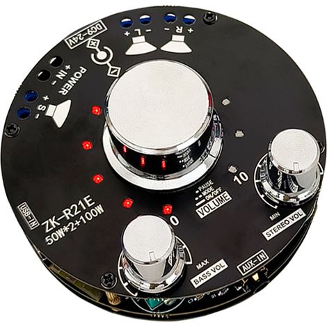 Bluetooth-Verstärkerplatine mit Lautstärkeanzeige, Bluetooth 2.0/2.1-Kanal-Audio-Leistungsverstärkerplatine (1/5)