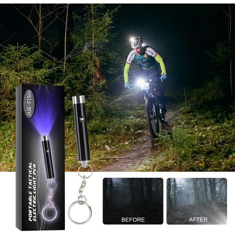 Self-defense flashlight, high brightness, compact, portable, long battery life, multi-functional, stable flashlight -- 1 pcs (1/5)
