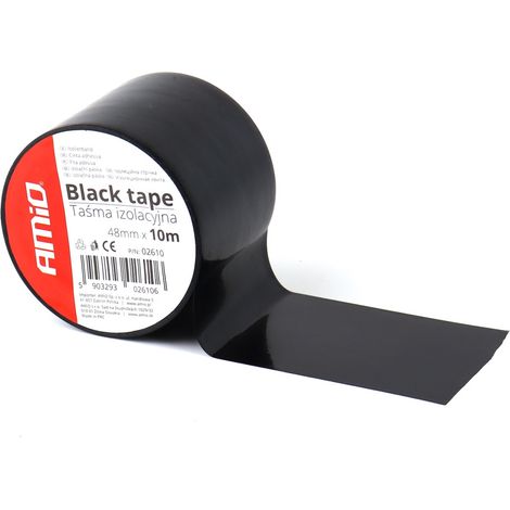 Ruban isolant Scotch en PVC noir 48 mm x 10 m amio-02610