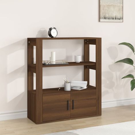 Buffet Classique Marron Décoration & Rangement Facile et Pratique. 80 X 30 X 90 cm (1/5)