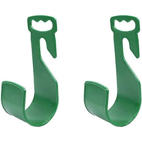 Organisateur de tuyau d'arrosage en plastique avec crochets, 6 supports de suspension, vert clair (1/5)