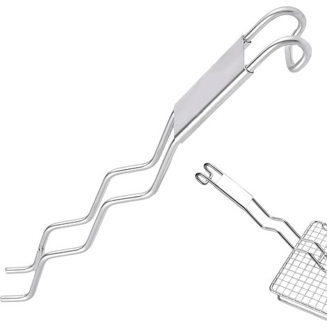 JSSEVN Grillheber aus Edelstahl, Grillhebel, Griffe, zum einfachen Anheben heißer und verschmutzter Grills, Zubehör (1/5)