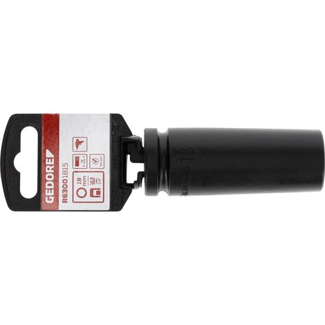 R63001815 Vaso de impacto 1/2" hexagonal 18 mm longitud 78 mm (1/4)