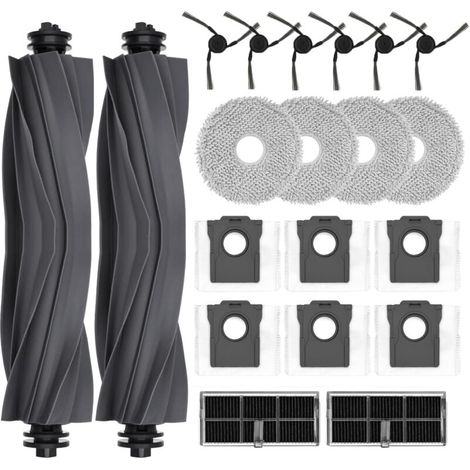 Accessory kit for dreame X40 Ultra Complete / L40 Ultra vacuum cleaner, 6 dust bags, 4 cleaning cloths, 2 roller brushes, 2 filters, 6 side brushes, robot vacuum cleaner parts kit (1/4)