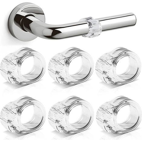 BEBUSINGOTO Topes de puerta, paquete de 6 topes de puerta de goma transparente, topes de puerta de silicona, topes de puerta, parachoques de manija de puerta, protector de pared, tope de puerta, mani (1/5)