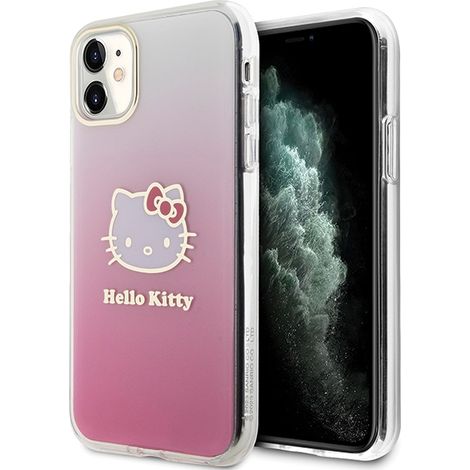 Hello Kitty HKHCN61HDGKEP iPhone 11 / Xr 6.1" rosa/rosa carcasa rígida IML Gradient Electrop Cabeza de Kitty (1/5)