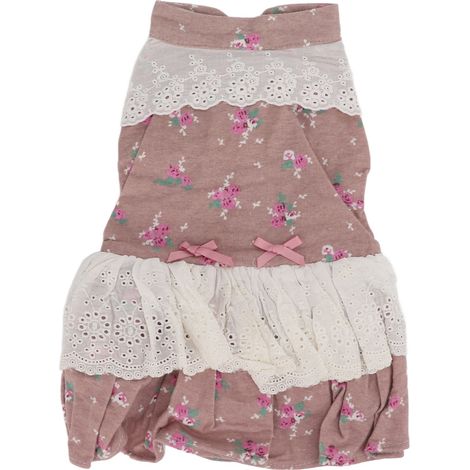 Robe Pour Chien Et Chat - Coton Doux Avec Nœud Floral - Tenue D'été Pour Animaux De Compagnie - Taille S À Xl (1/5)