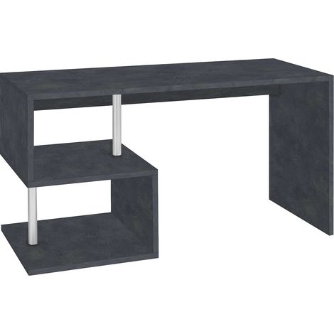 Scrivania con 2 Ripiani 140x60x77,5 cm Esse Ardesia (1/4)